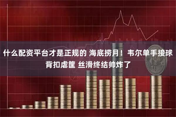 什么配资平台才是正规的 海底捞月！韦尔单手接球背扣虐筐 丝滑终结帅炸了