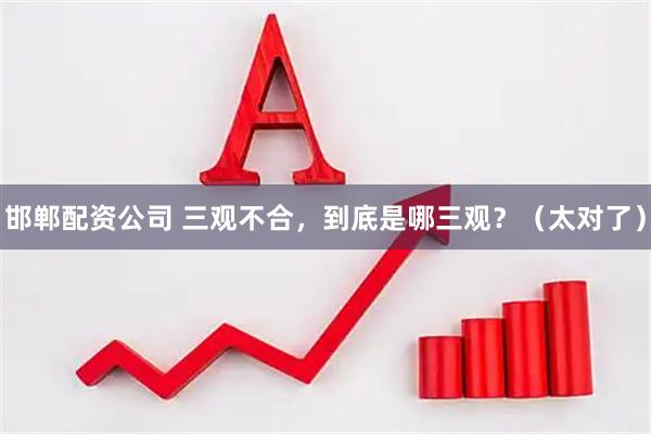 邯郸配资公司 三观不合，到底是哪三观？（太对了）